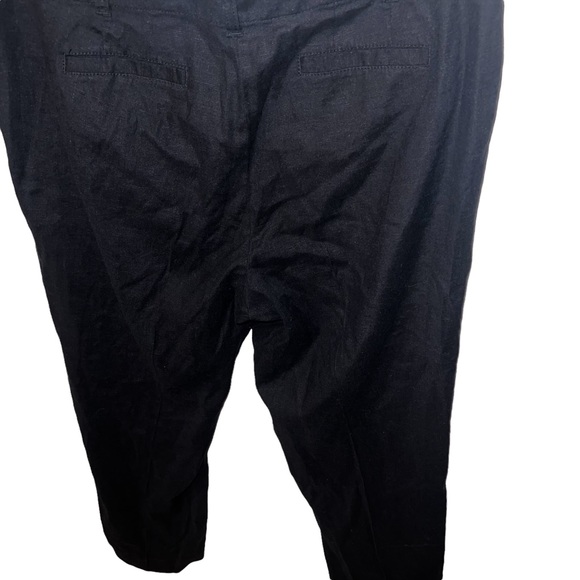 J. Jill Linen Blend Wide Leg Pant Black - Picture 8 of 11